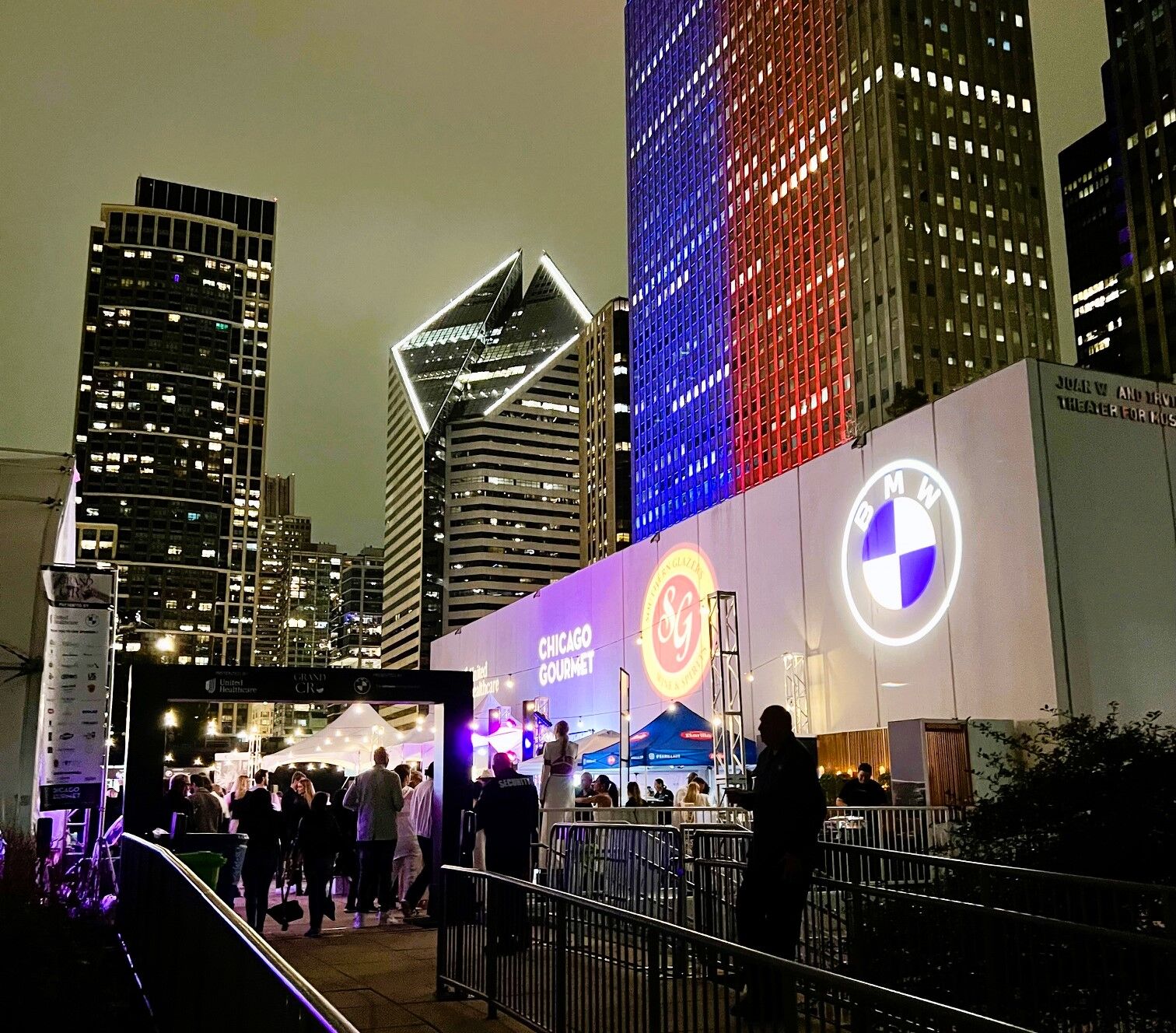 Grand Cru 2024 on the Harris Theater Rooftop Terrace. (Photo by Candace Jordan)